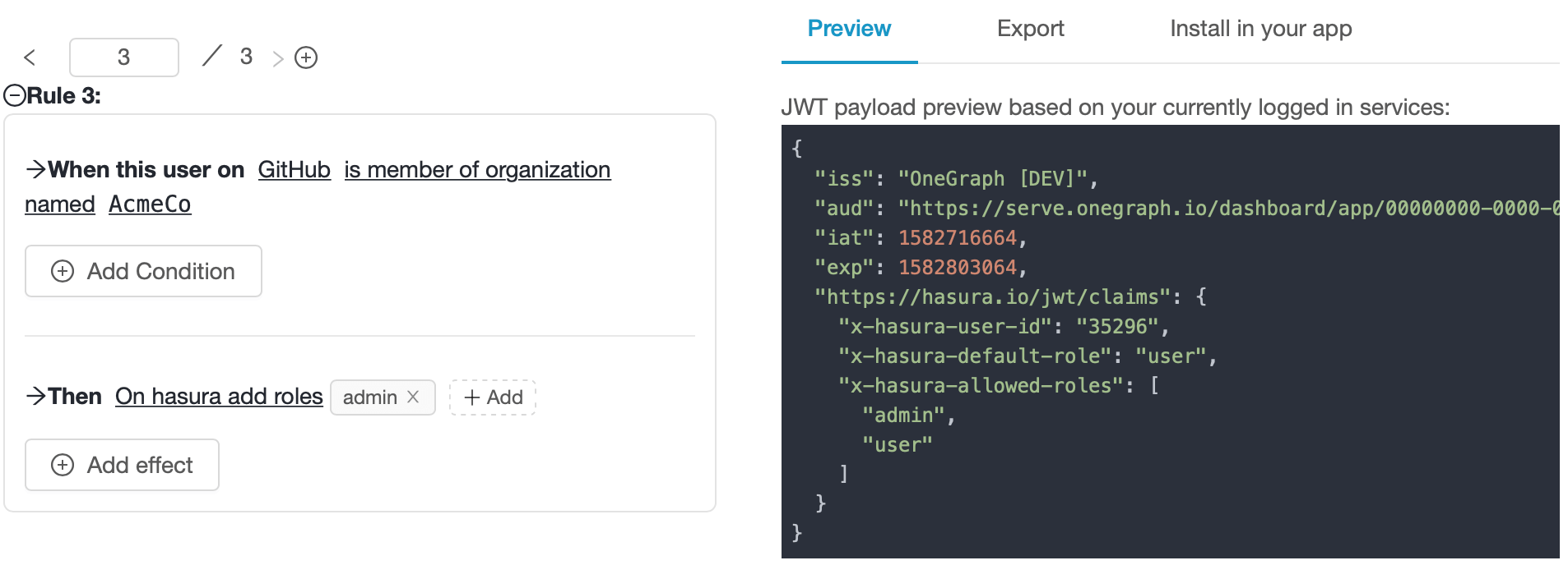 Set an AuthGuardian JWT with additional roles