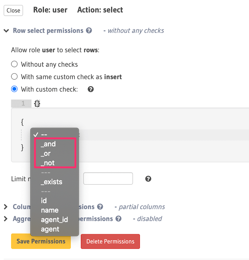 Using more complex boolean expressions to build rules