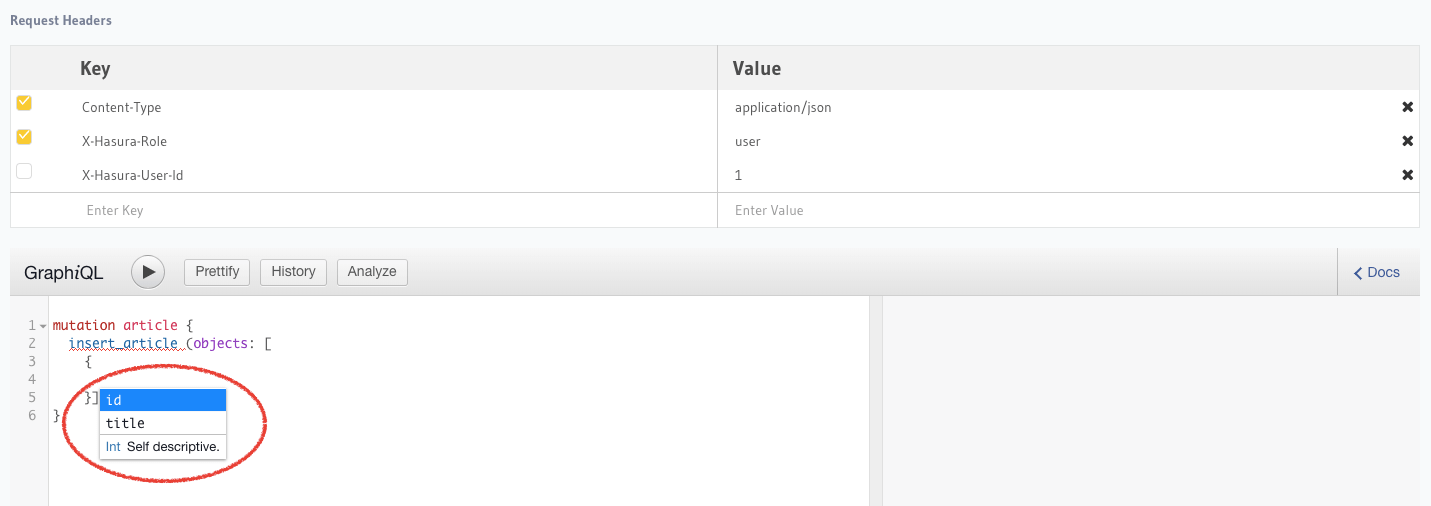 Write an insert mutation