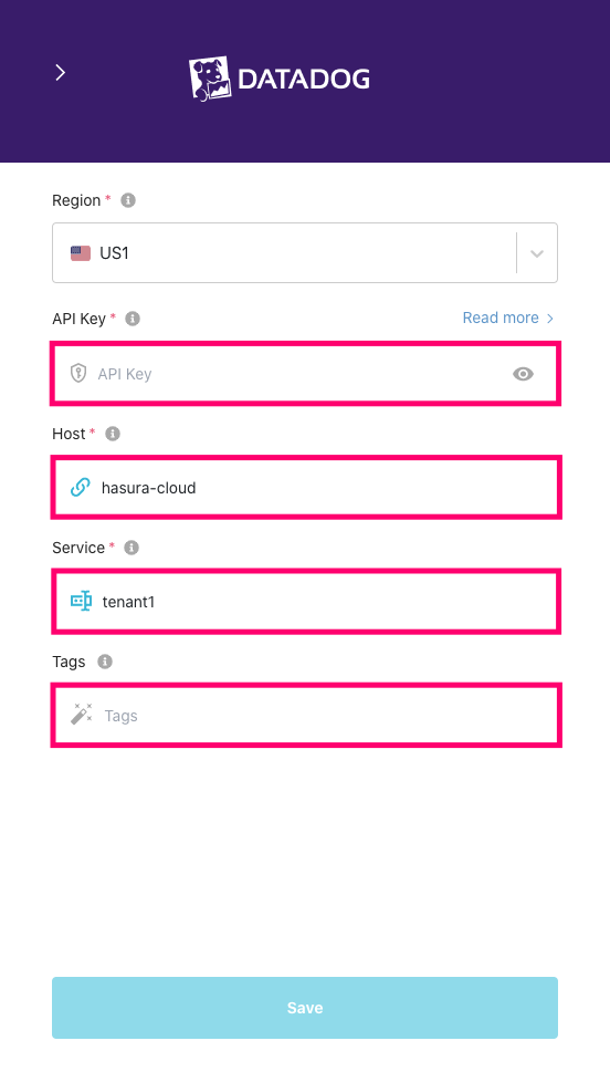 Configure Datadog Integration