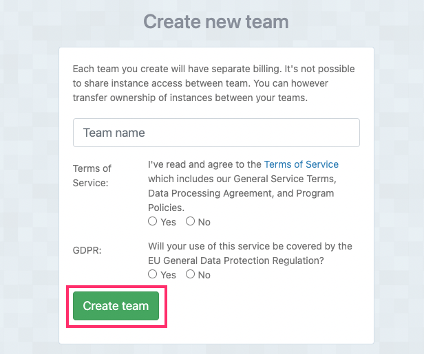 Create Elephant team