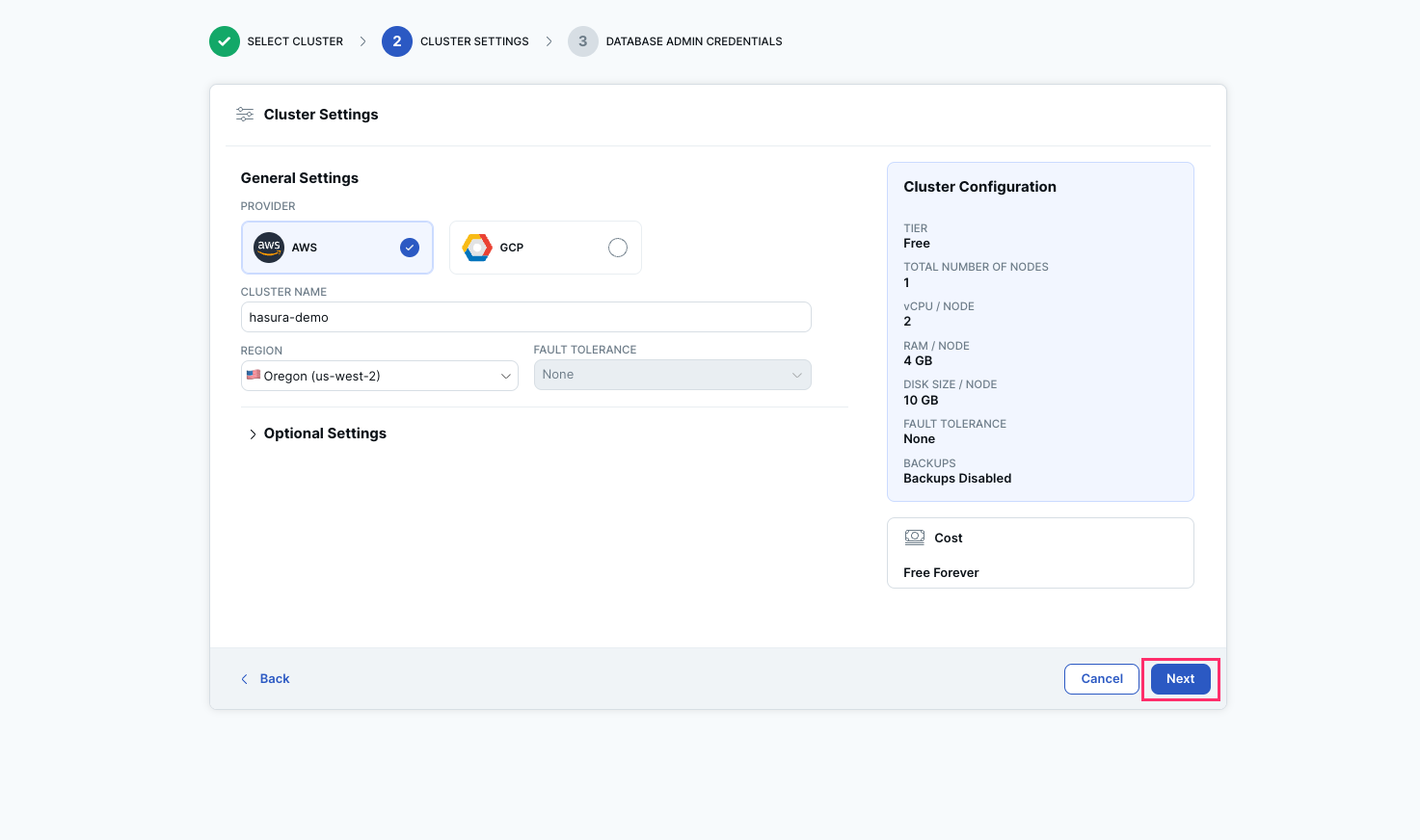 Cloud Provider and Region on Yugabyte